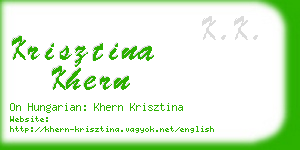 krisztina khern business card